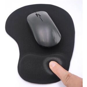 Ergonomic Black Mouse Pad with Wrist Support